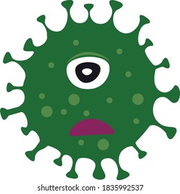 
corona virus graphic vector collection. set of colored vector illustrations of a character with a face
