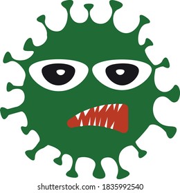 
corona virus graphic vector collection. set of colored vector illustrations of a character with a face