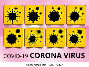 Corona Virus Icon Collection Vektorillustration EPS10