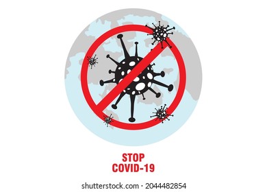 corona virus icon concept of stopping infection
