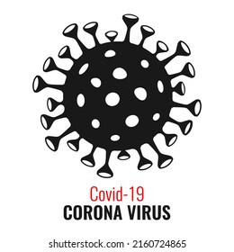 Corona virus icon, covid-19 coronavirus vector flat pictogram on white background, medicine design