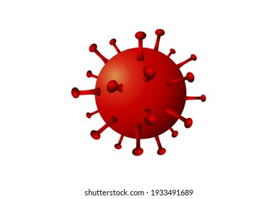 Corona virus icon, COVID-19 icon, Pandemic virus logo on white background