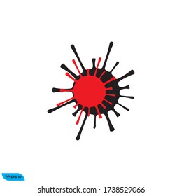 Corona virus icon design vector illustration template
