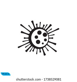 Corona virus icon design vector illustration template
