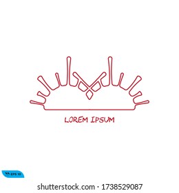 Corona virus icon design vector illustration template