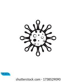 Corona virus icon design vector illustration template