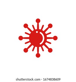 Corona virus icon in glyph style, solid color vector. 2019-NCoV