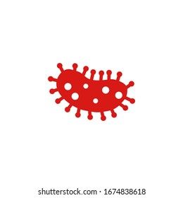 Corona virus icon in glyph style, solid color vector. 2019-NCoV