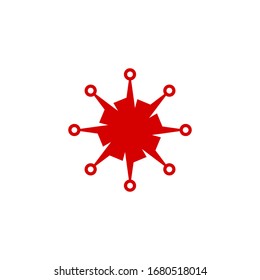 Corona virus icon in glyph style, solid color vector. 2019-NCoV