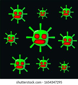 Corona virus icon, illustration vector.