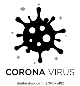 Icono del virus Corona aislado en fondo blanco. Concepto de brote de la enfermedad del coronavirus (COVID-19). Ilustración vectorial