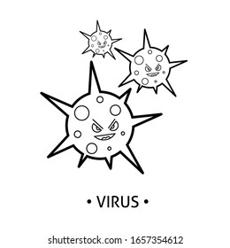 corona virus icon lineart. perfect to use for icon template corona virus trending