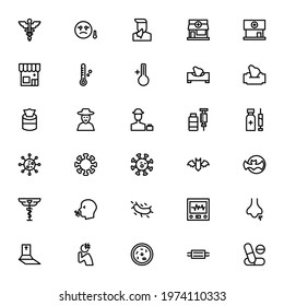 corona virus icon or logo isolated sign symbol vector illustration - Collection of high quality black style vector icons
