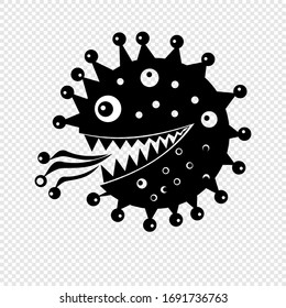 corona virus, icon and logo vector