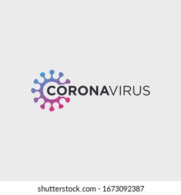 Forma de icono de Corona Virus . Enfermedad del virus Wuhan, prevención de infecciones por virus, signo de peligro de epidemia de contaminación. imagen de ilustración vectorial.