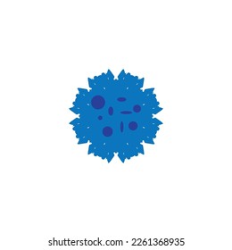 Icono del virus Corona. Símbolo de fondo del afiche de un virus de la corona de estilo sencillo. Elemento de diseño del logotipo de la marca del virus Corona. Impresión de camisetas con virus Corona. vector para pegatina.