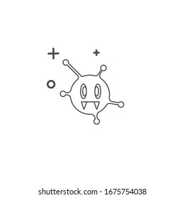 corona virus icon template design