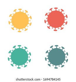 corona virus icon template design