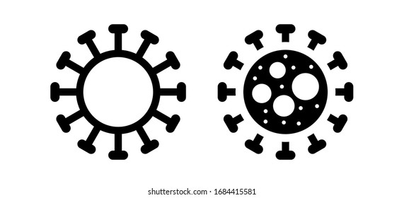 Corona virus icon in trendy flat style isolated on white background.Virus symbol