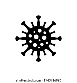 Concepto vectorial de icono del virus Corona. Novel Coronavirus covid19 concepto de símbolo plano fondo blanco aislado.