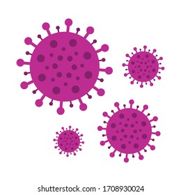 Plantilla de diseño vectorial de icono Corona virus. Concepto de ilustración visual Covid-19.