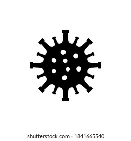 Vector de icono del virus Corona. Enfermedad, ícono de virus peligroso en diseño plano de moda