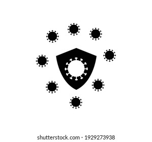 Corona virus icon vector flat style