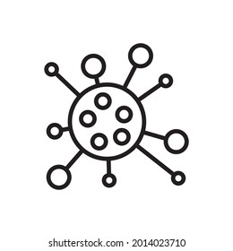 Corona virus icon vector graphic template