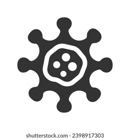 Corona Virus Icon, Vector Graphics