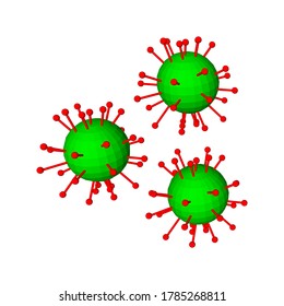 corona virus icon vector illustration logo template 