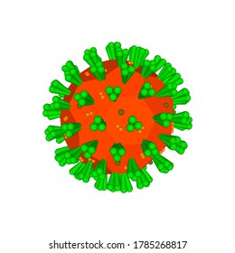 corona virus icon vector illustration logo template 