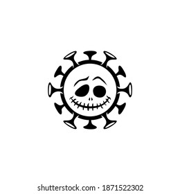 Ilustración del vector del icono del virus Corona