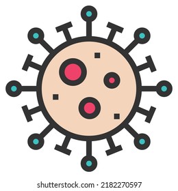 Ilustración del vector del icono del virus Corona 