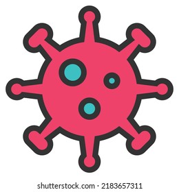 Ilustración del vector del icono del virus Corona 
