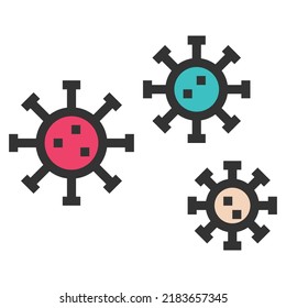 Ilustración del vector del icono del virus Corona 