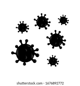 Corona virus icon vector isolated template