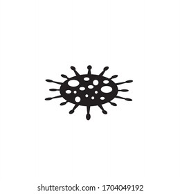 corona virus icon vector isolated,covid 19 bacteria infection illustration