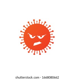 Logo-Vorlage für die Vektorillustration Corona-Virus-Symbol