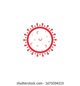 Corona Virus Icon Vector Logo Template Illustration Design