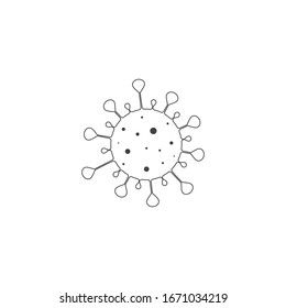 Diseño de ilustraciones de plantillas de logotipo de vectores de virus Corona