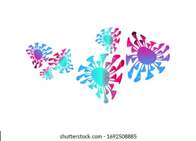 Diseño de ilustraciones de plantillas de logotipo de vectores de virus Corona