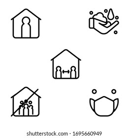 Corona Virus icons in line style for any Purposes, perfect for website mobile app, presentation etc. 