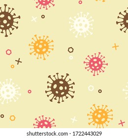 Corona virus illness disease seamless pattern background vector