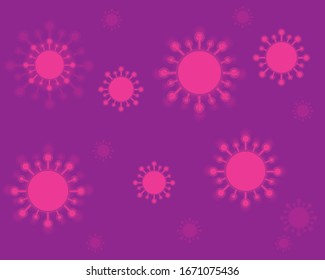 Corona-Virus-Illustration Bakterien Vektorillustration Hintergrund verhindern Muster covid-19 Element Rosa