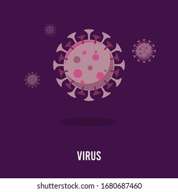 Corona Virus illustration, COVID-19 Virus vector, Virus Molecule