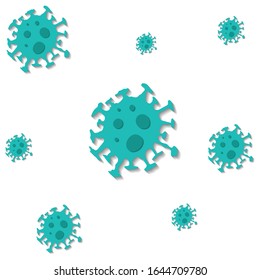 Corona virus illustration design, green