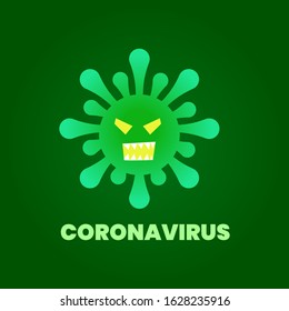 corona virus illustration design template