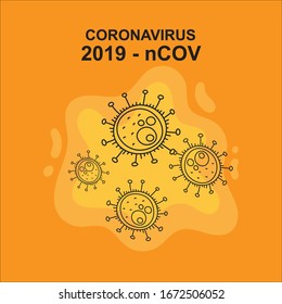 Corona virus illustration designs, awareness poster and T shirt design.