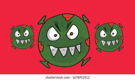 ilustración del virus de la corona. este es un vector