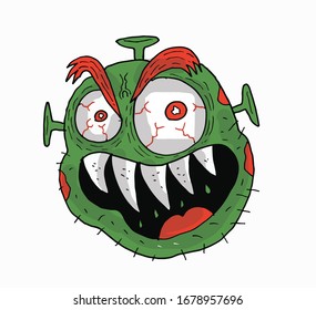 corona virus illustration. this is a vector